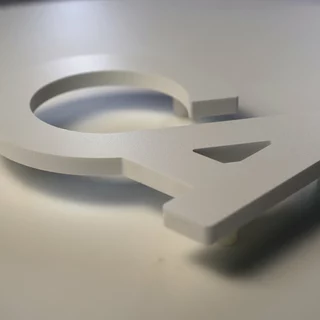 Hartschaumlogo 3D Buchstaben weiß mit Abstandshaltern ideal für ein Büro