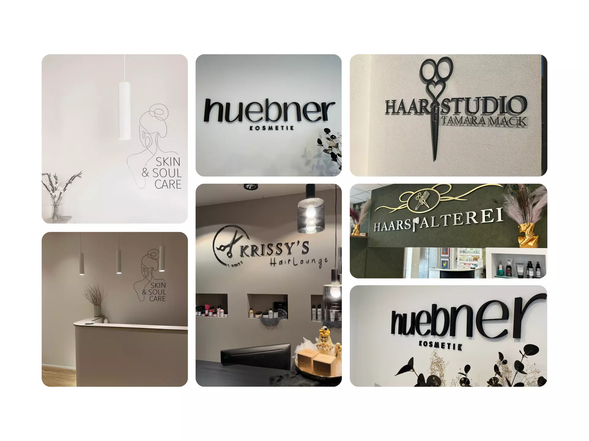 cadout 3D Logo für Salons Beispiele