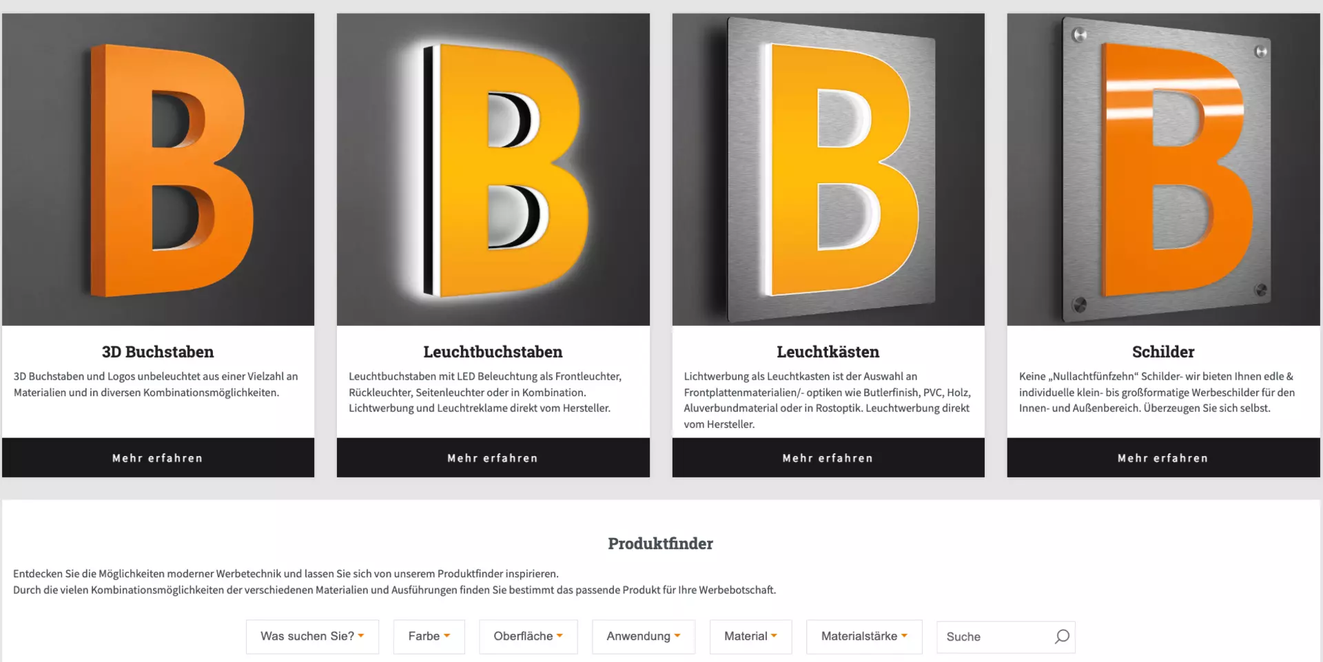 Buchstabe Jaeckel website interface