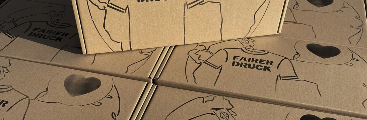 Cardboard boxes with logo