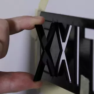 3D Schriftzug aus schwarzem Acrylglas online kaufen 