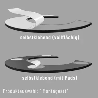 Klebefolie und Klebepads für 3D Buchstaben und Logos