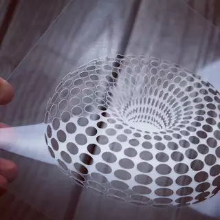 Torus stencil made from recyclable plastic