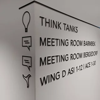 Signposts made of milled aluminum for a high-quality design