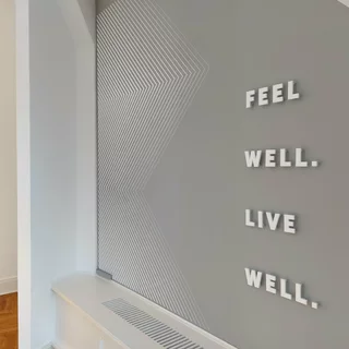 Feel well live well Acrylglasschriftzug 3D Buchstaben